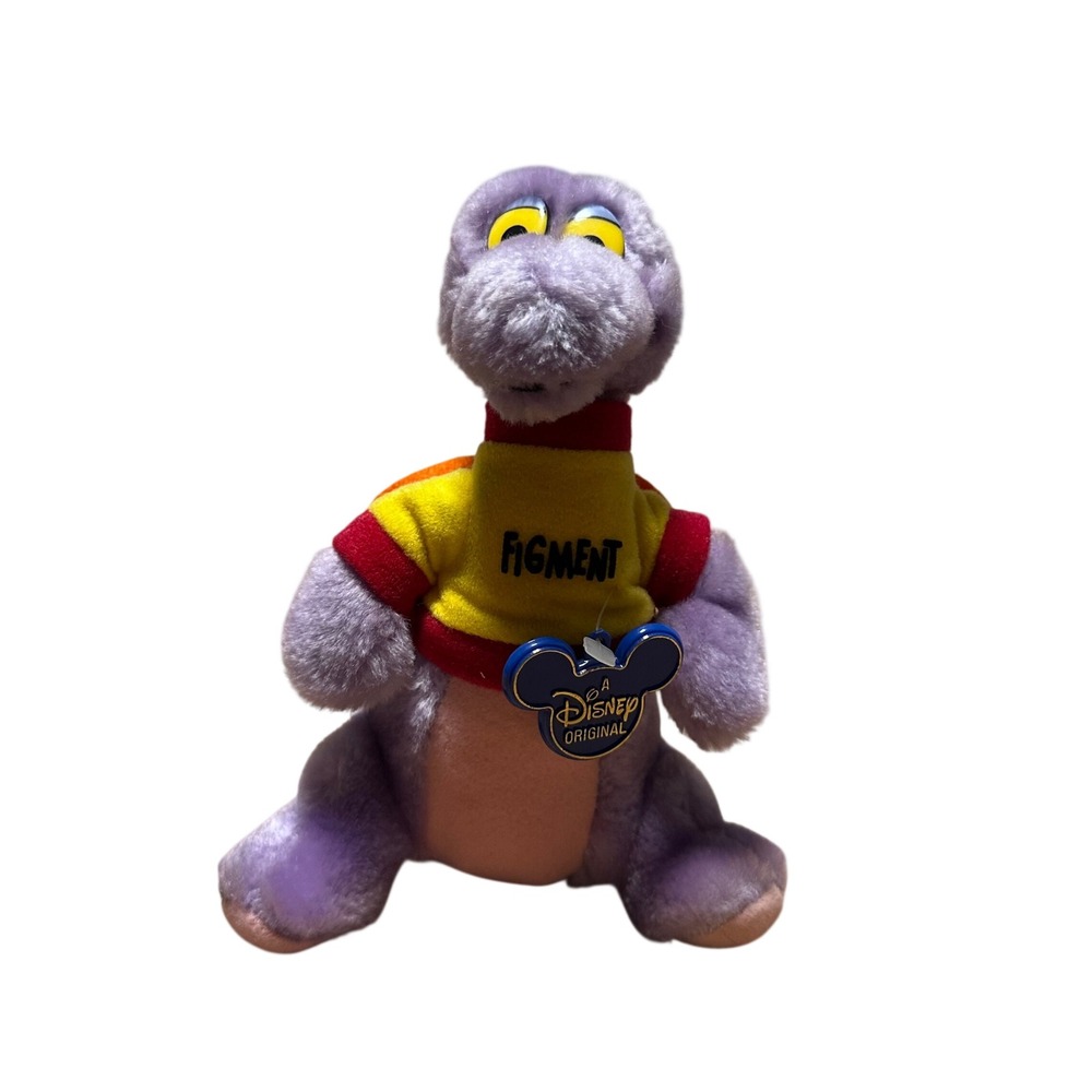 Vintage 1982 Disney Figment the Dragon Plush Epcot Journey Into Imagination 7.5"